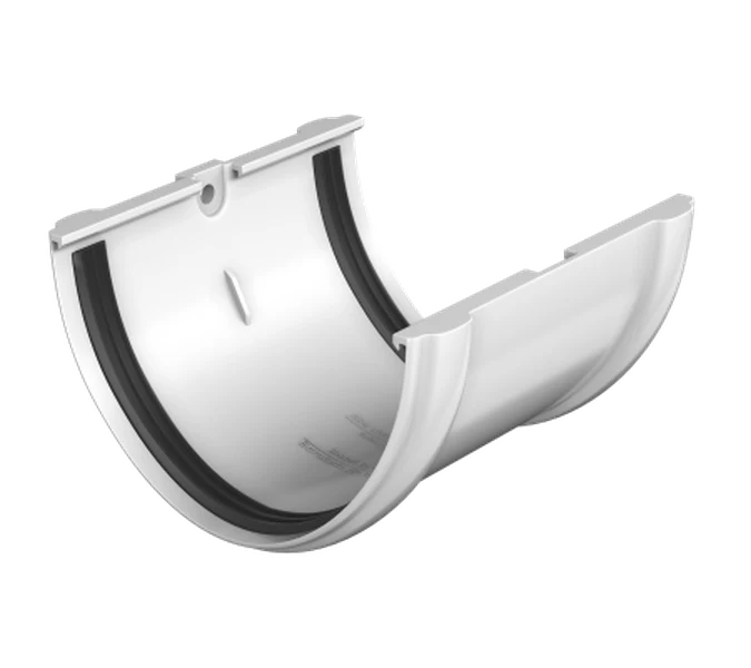 Соединитель желоба,D=125/82 мм белый ТЕХНОНИКОЛЬ 1