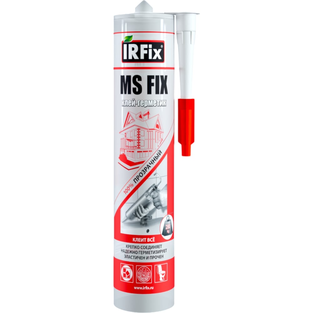 Клей-герметик гибридный IRFix MS-FIX  310мл бесцветный 1
