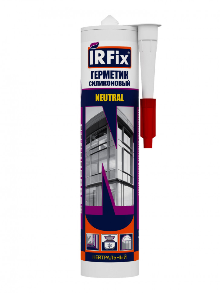 Герметик силиконовый нейтральный IRFix NEUTRAL  310мл белый 1